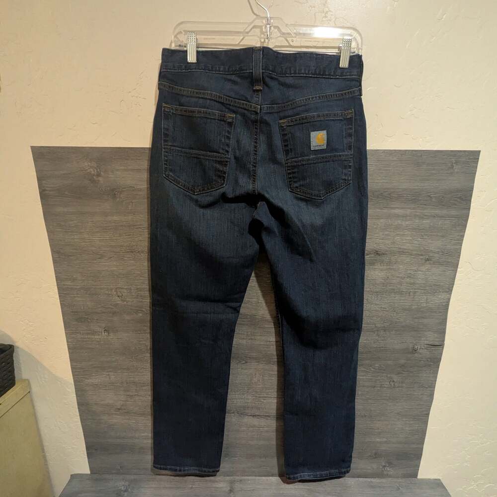 Carhartt Men's 30x30 Relaxed Fit 5-Pocket Indigo Denim Work Jeans